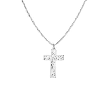 Scroll Cross Necklace