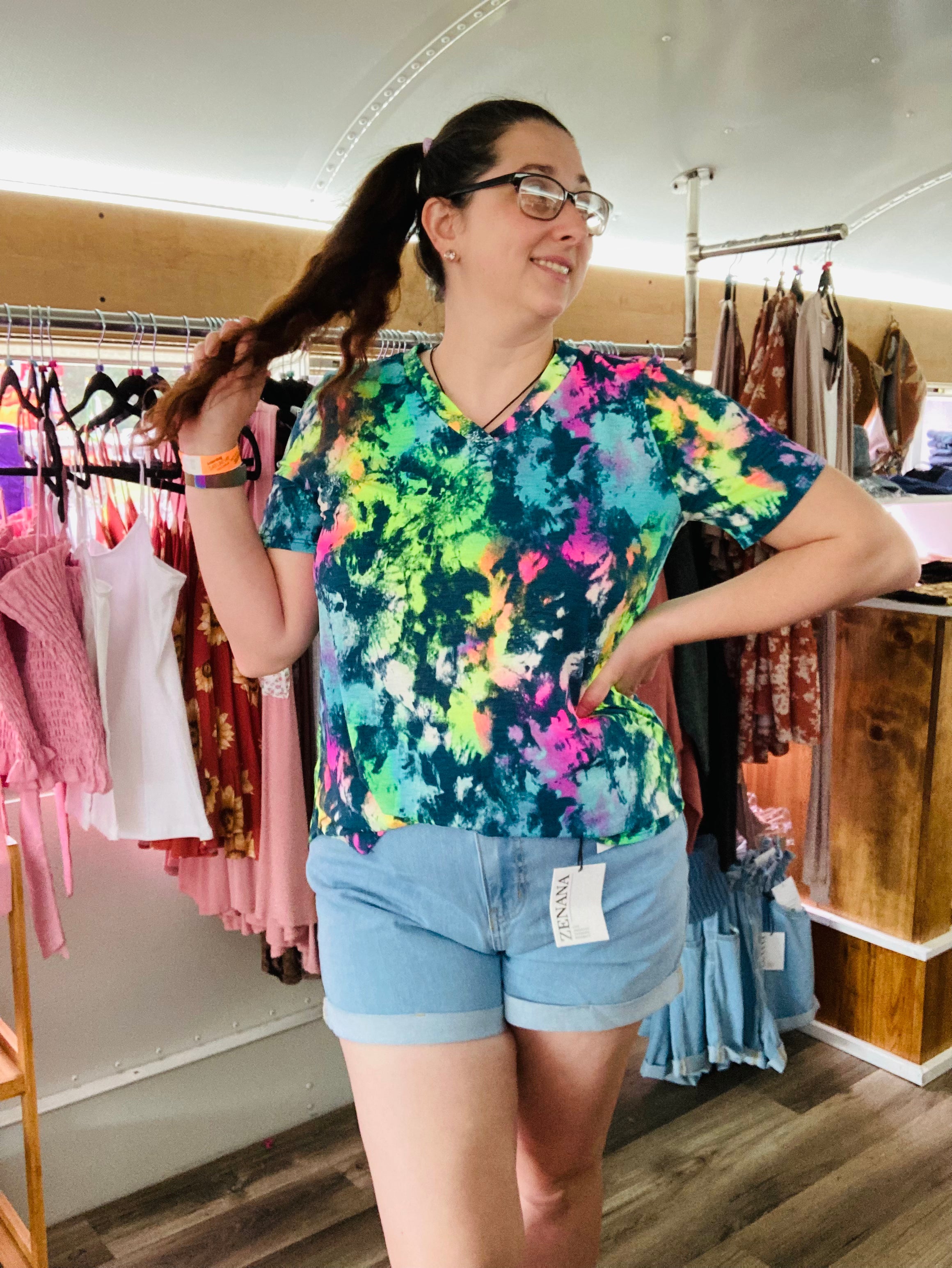 Neon Tie Dye Short Sleeve