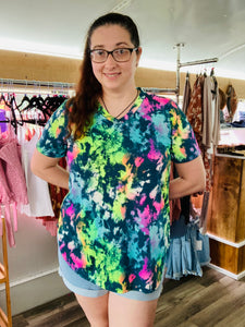 Neon Tie Dye Short Sleeve