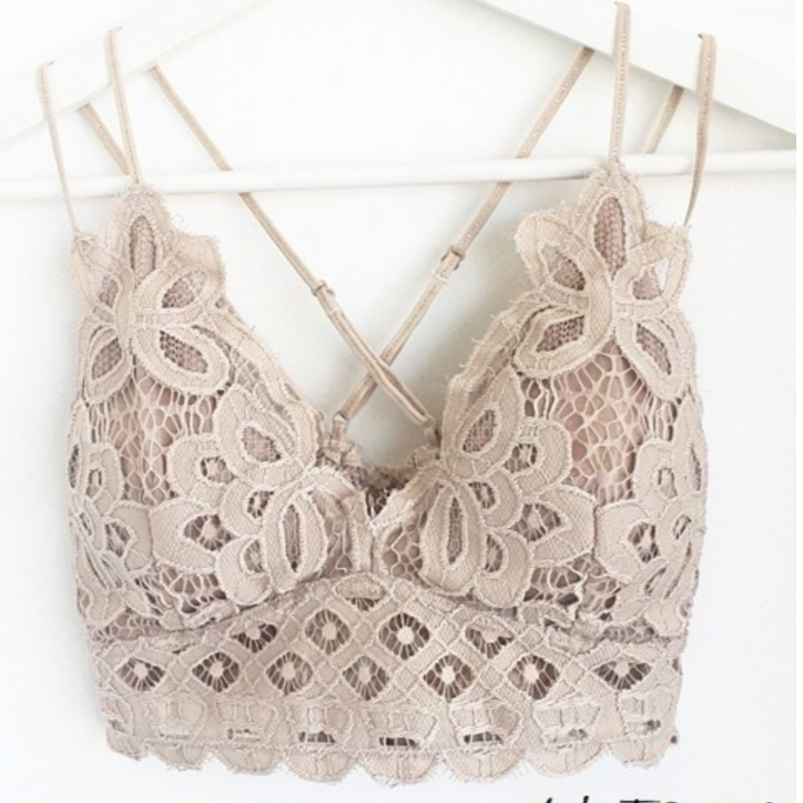 Light Taupe - Lace Bralette