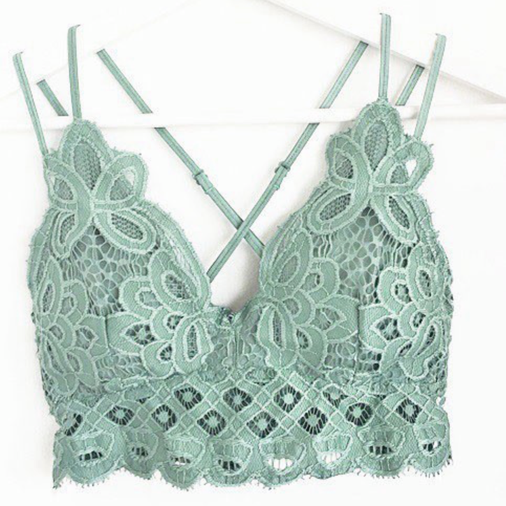 Blue Surf - Lace Bralette