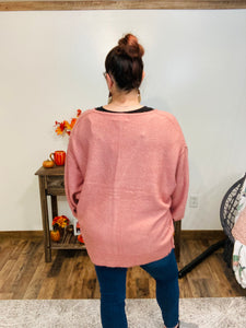 Casual Friday Cardigan - Rose