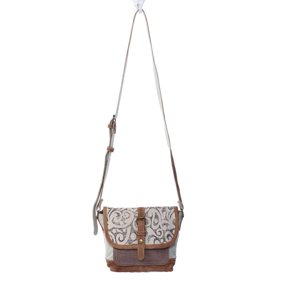 Leaf Print Crossbody Bag