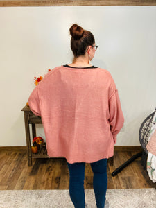 Casual Friday Cardigan - Rose