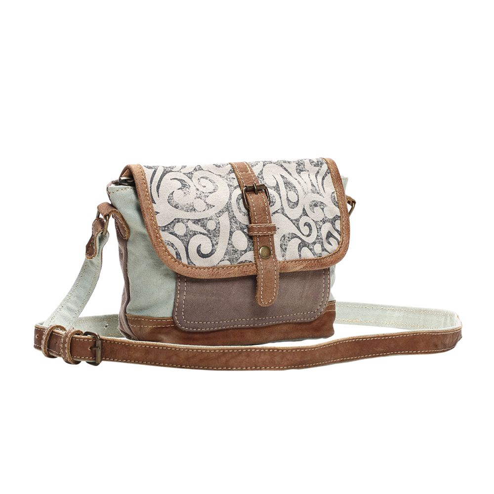 Leaf Print Crossbody Bag