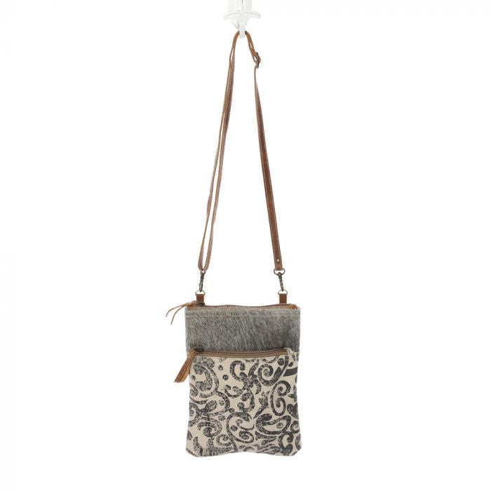 Leaf Pattern Cross Body Bag